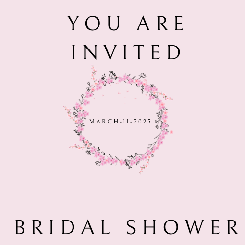 Blossom bridal shower invites template